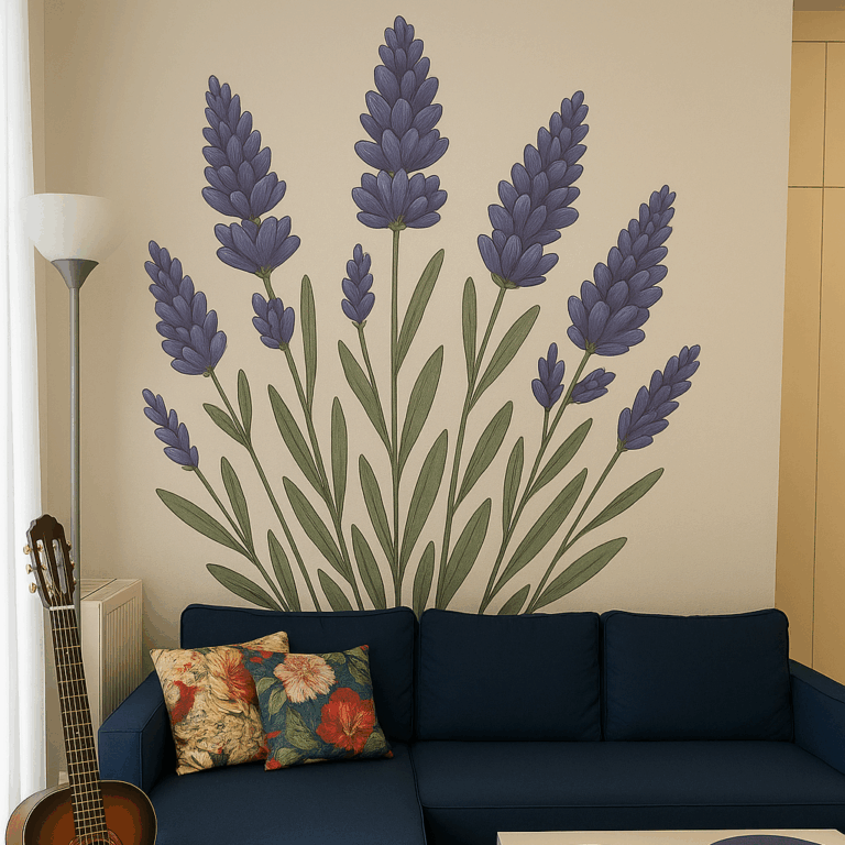 druk ścienny ozdoba pokoju lawenda