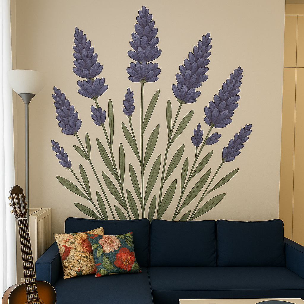 druk ścienny ozdoba pokoju lawenda